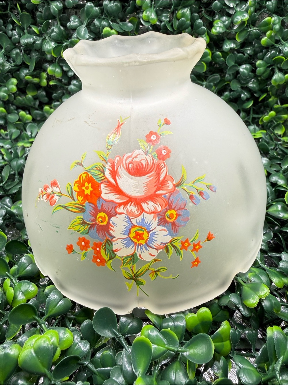 Vintage Westmoreland Satin Glass Floral Fairy Lamp - Picture 6 of 12
